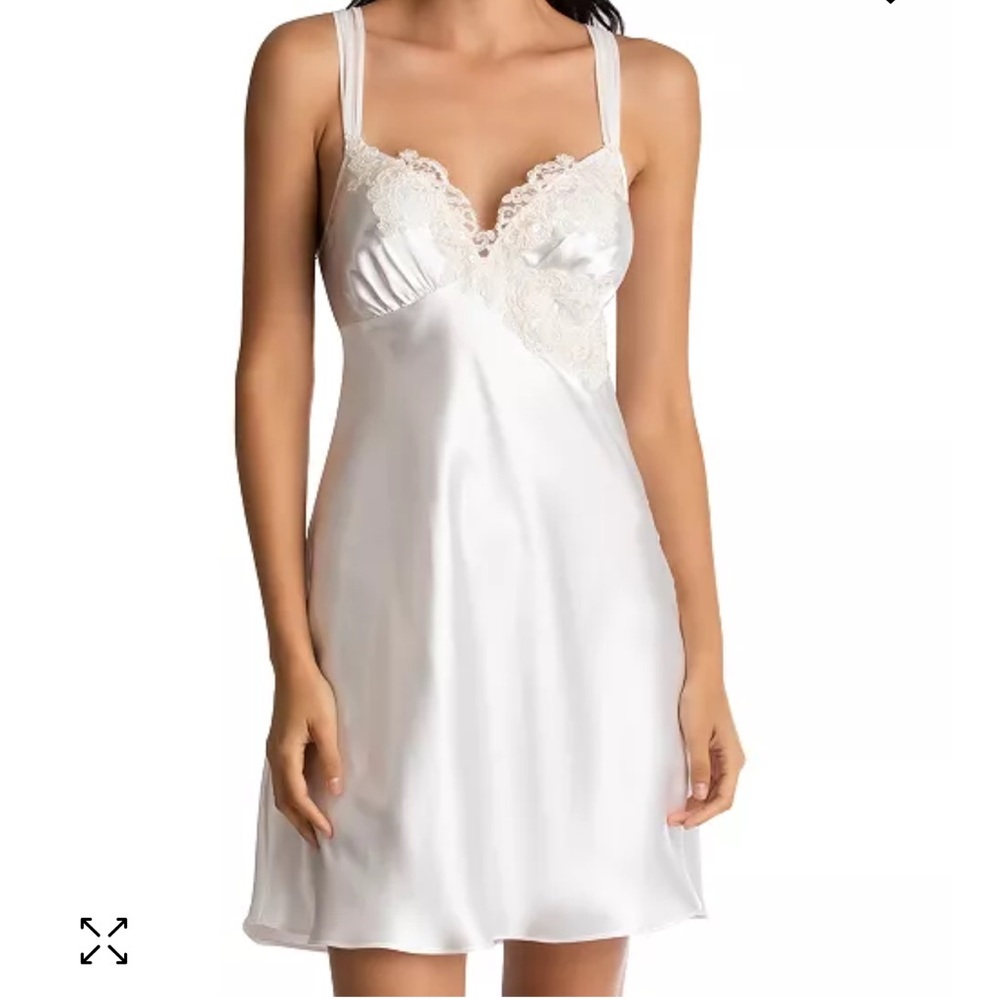 Linea Donatella White Sheer Chemise